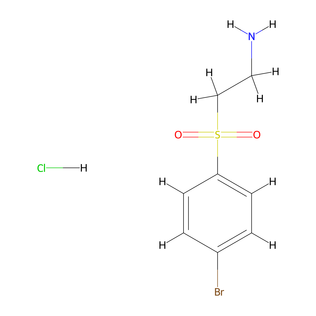 2-(4-Bromobenzenesulfonyl)ethan-1-amine hydrochloride molecular structure, CAS 1200575-83-2