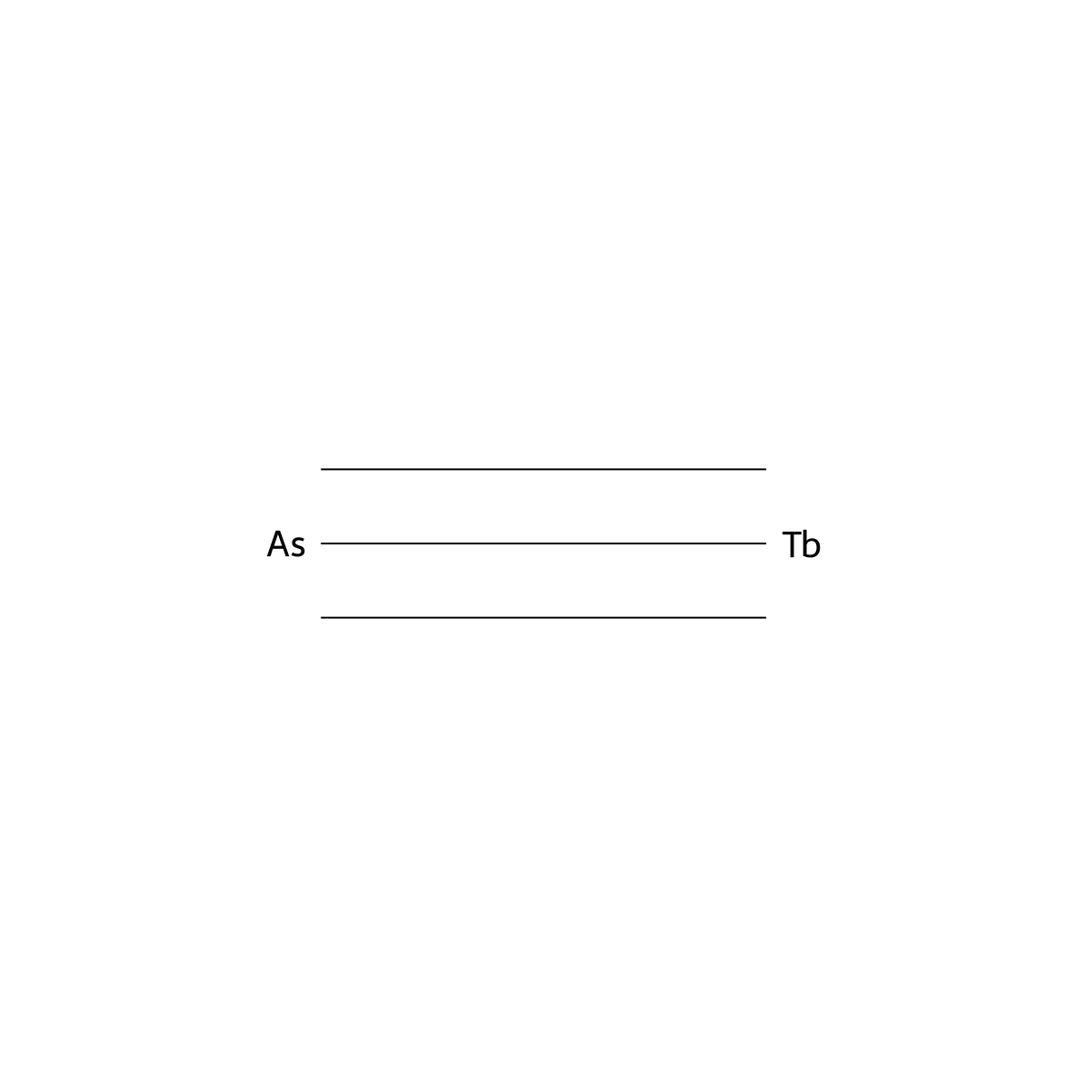 Terbium arsenide (TbAs) molecular structure, CAS 12006-08-5