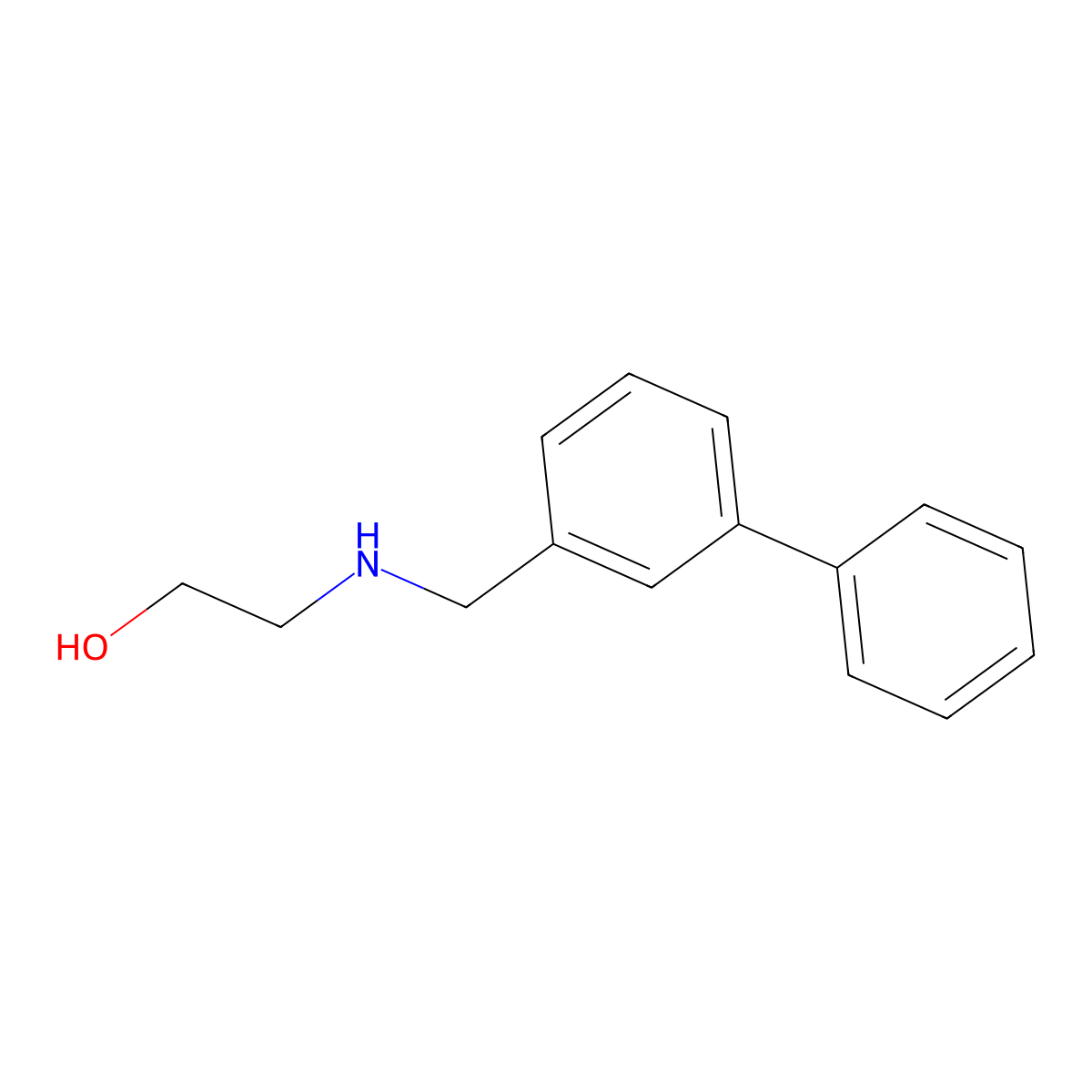 2-(([1,1'-Biphenyl]-3-ylmethyl)amino)ethanol molecular structure, CAS 120060-12-0