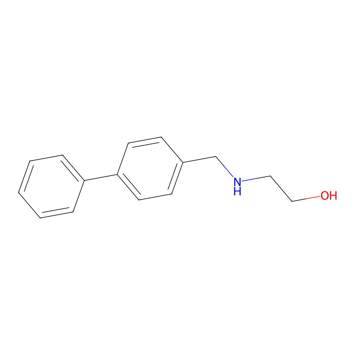 2-[(4-Phenylphenyl)methylamino]ethanol molecular structure, CAS 120060-13-1