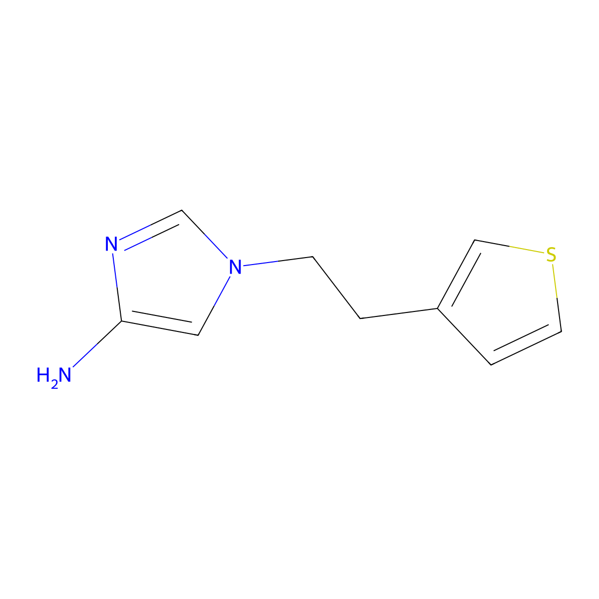 1-[2-(3-Thienyl)ethyl]-1H-imidazol-4-amine molecular structure, CAS 1200606-81-0
