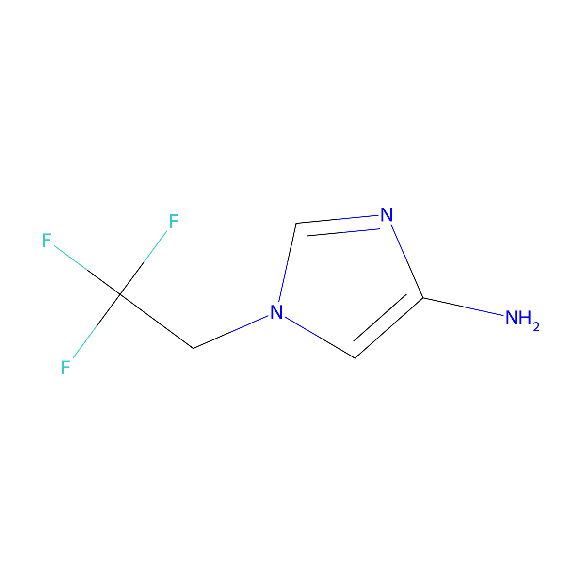 1-(2,2,2-Trifluoroethyl)-1H-imidazol-4-amine molecular structure, CAS 1200606-93-4