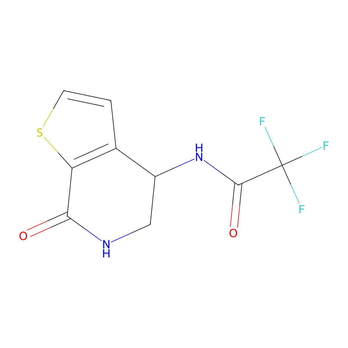 2,2,2-trifluoro-N-(7-oxo-4,5,6,7-tetrahydrothieno[2,3-c]pyridin-4-yl)acetamide molecular structure, CAS 120061-42-9