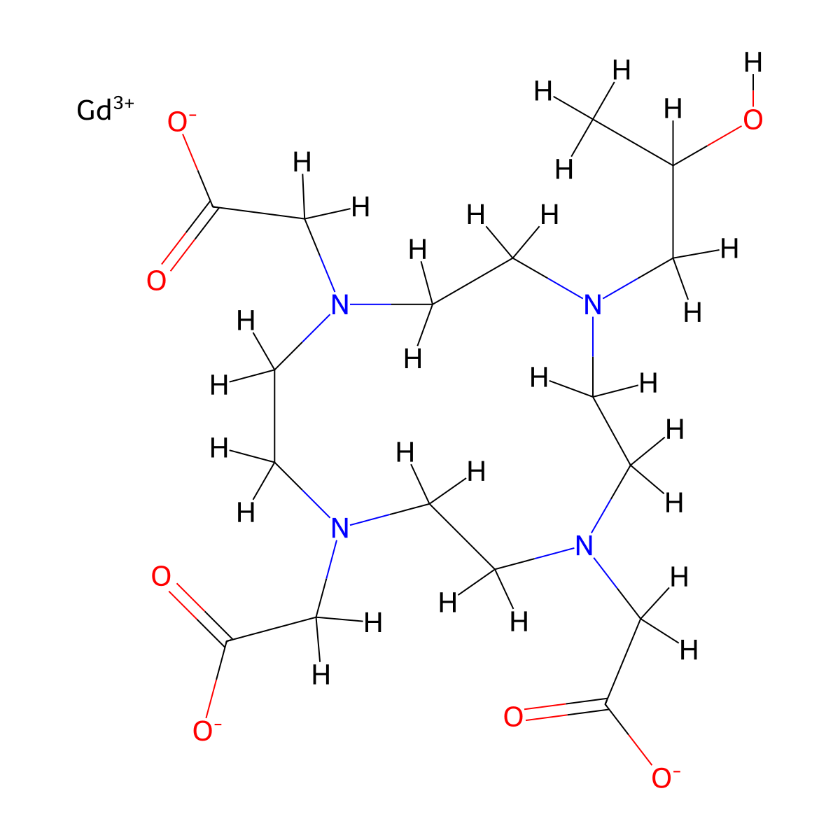Gadoteridol molecular structure, CAS 120066-54-8