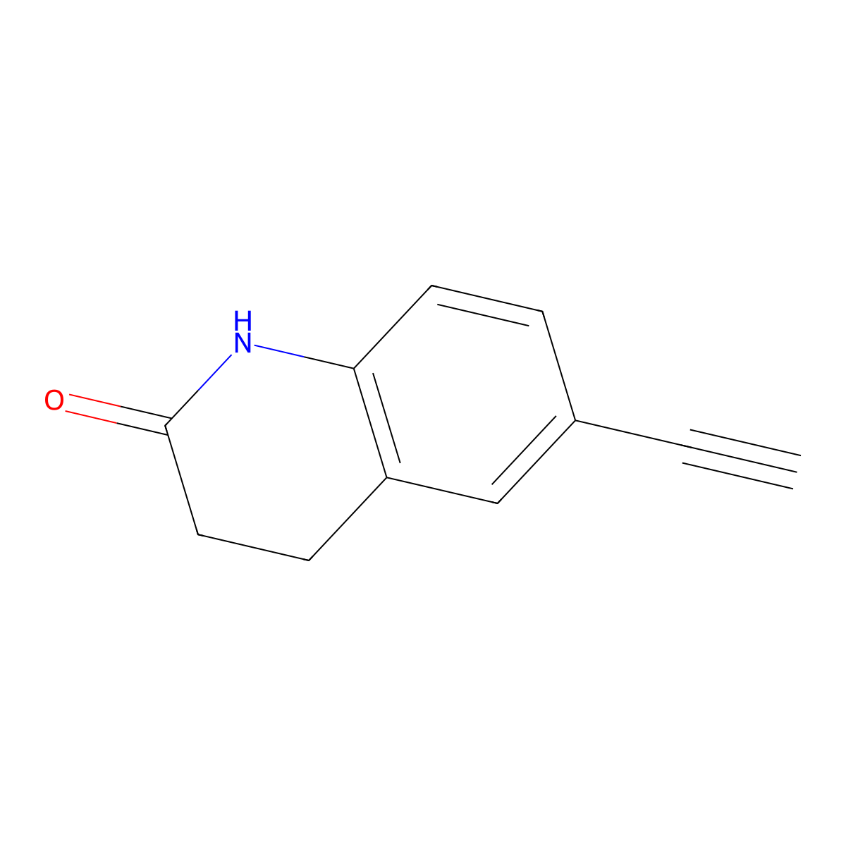 6-ethynyl-3,4-dihydroquinolin-2(1H)-one molecular structure, CAS 120067-46-1