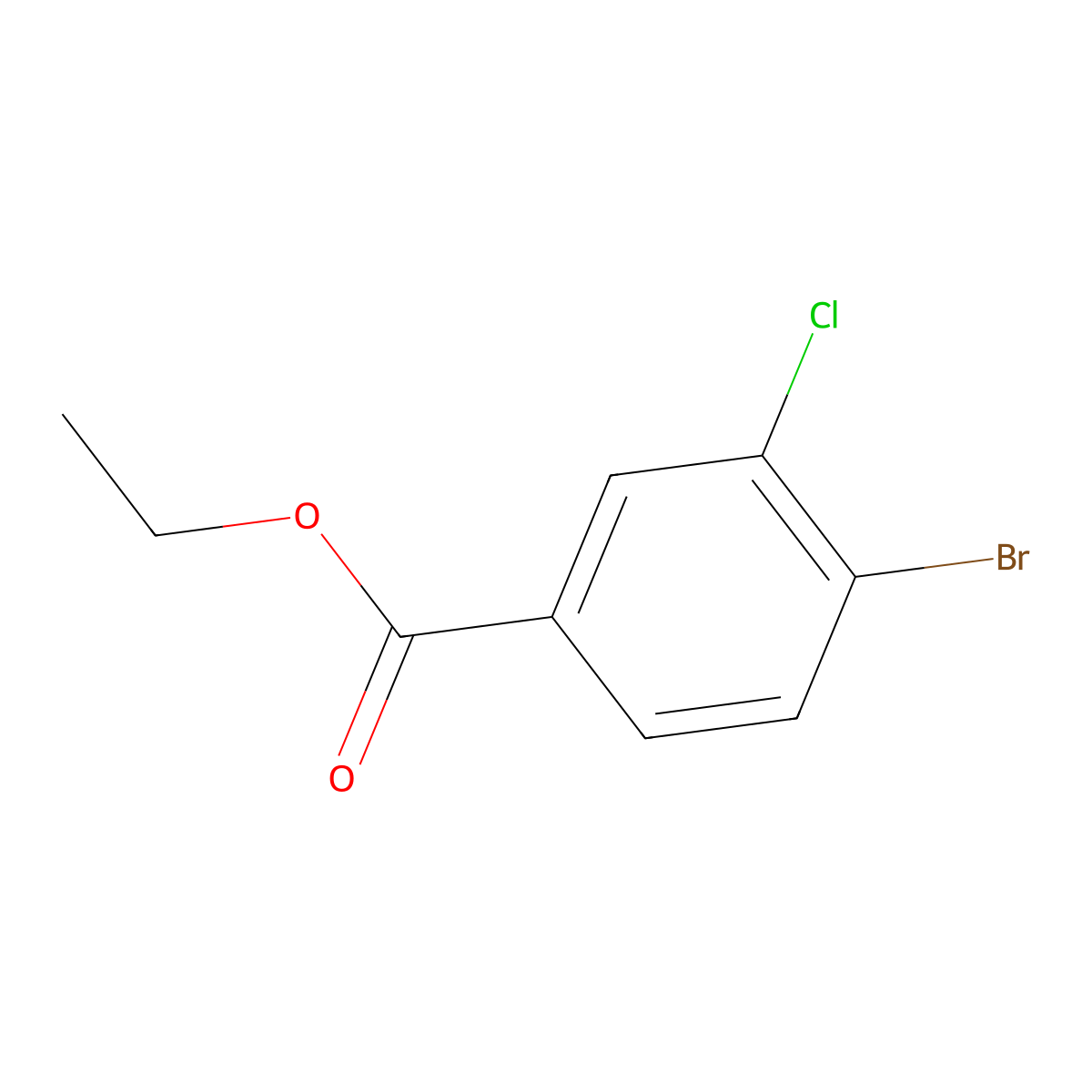 Ethyl 4-bromo-3-chlorobenzoate molecular structure, CAS 120077-67-0