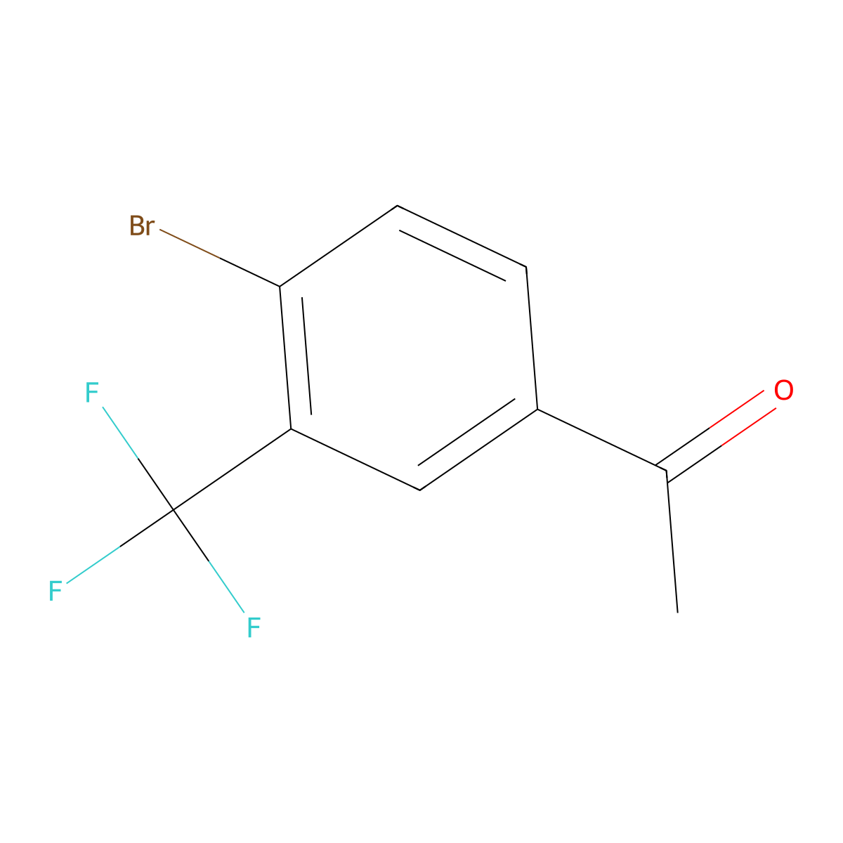 1-(4-Bromo-3-(trifluoromethyl)phenyl)ethan-1-one molecular structure, CAS 120077-70-5
