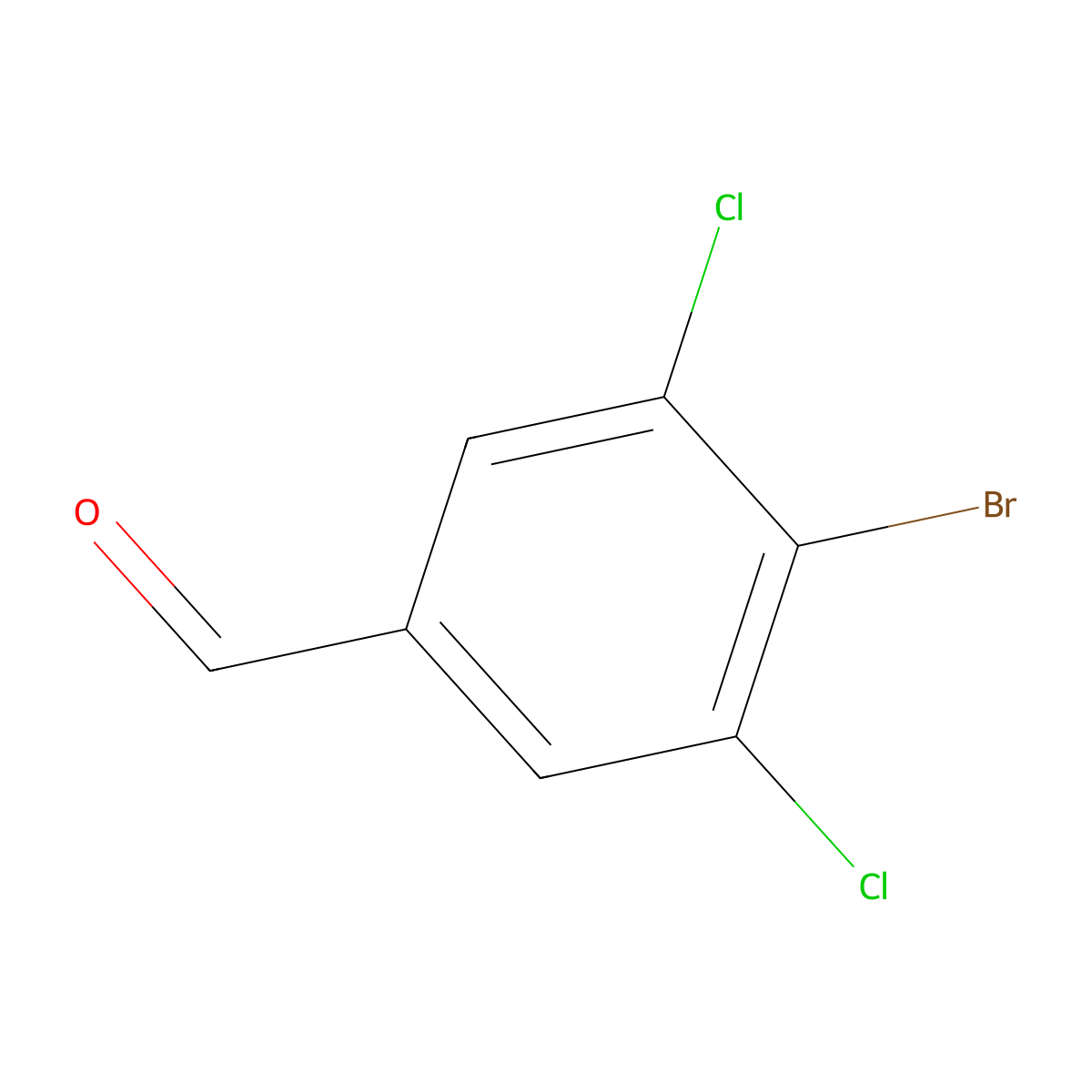 4-Bromo-3,5-dichlorobenzaldehyde molecular structure, CAS 120077-80-7