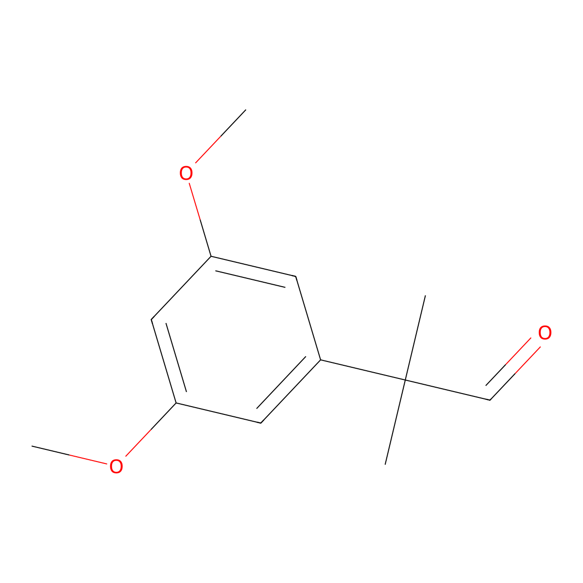 2-(3,5-Dimethoxyphenyl)-2-methylpropanal molecular structure, CAS 120078-30-0