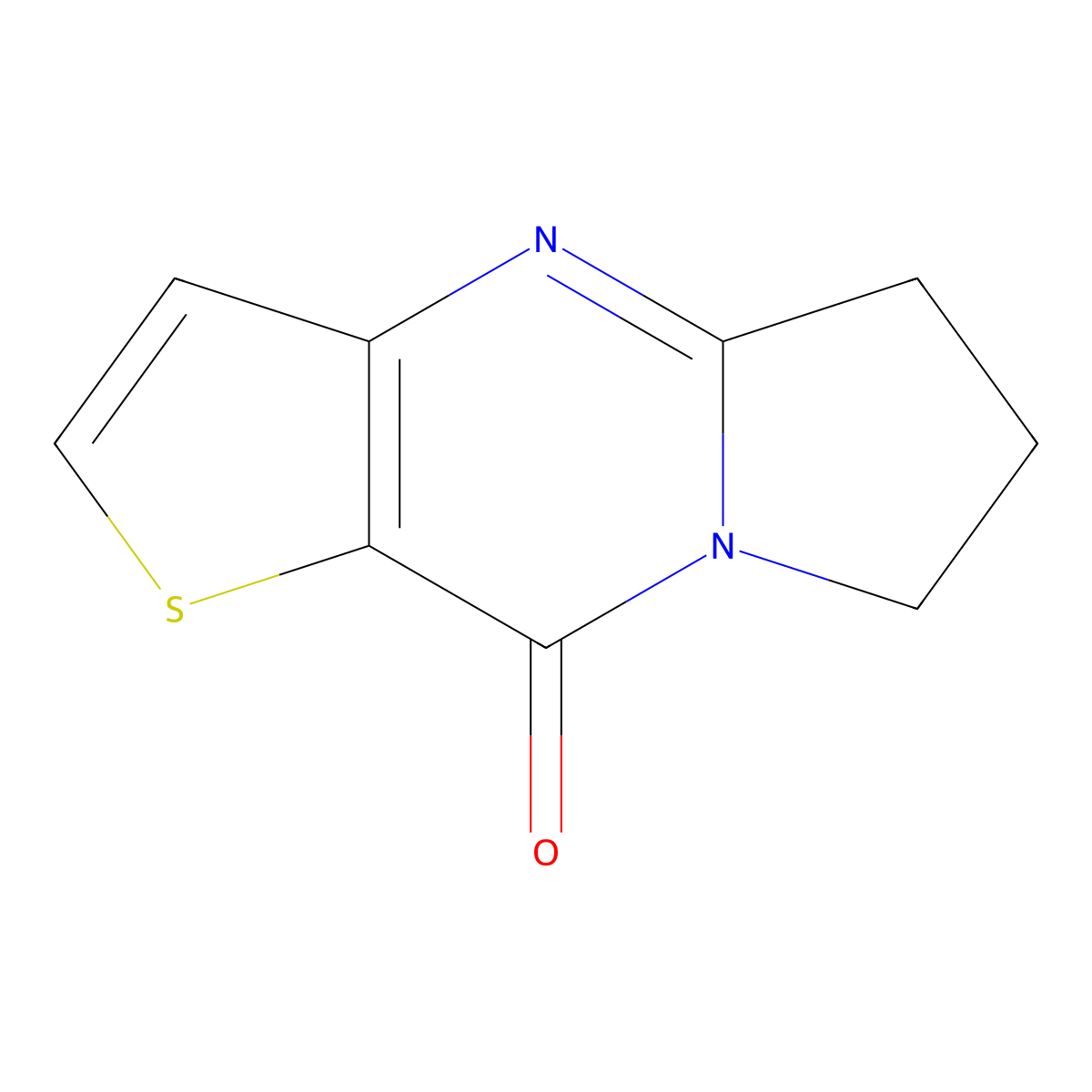 6,7-dihydropyrrolo[1,2-a]thieno[3,2-d]pyrimidin-9(5H)-one molecular structure, CAS 120079-40-5