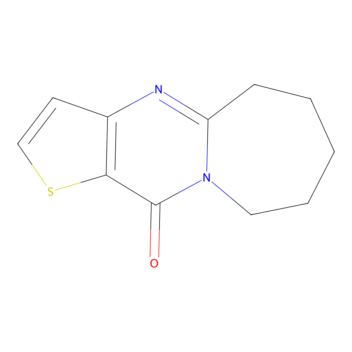 6,7,8,9-tetrahydrothieno[3',2':4,5]pyrimido[1,2-a]azepin-11(5H)-one molecular structure, CAS 120079-43-8