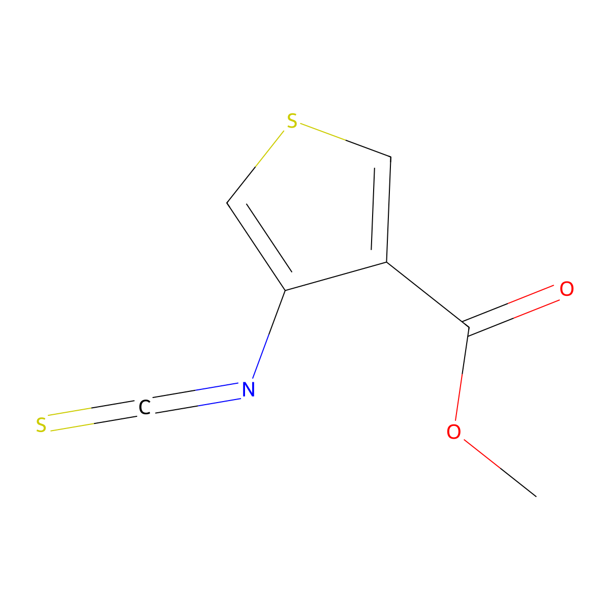 Methyl 4-isothiocyanatothiophene-3-carboxylate molecular structure, CAS 120079-68-7