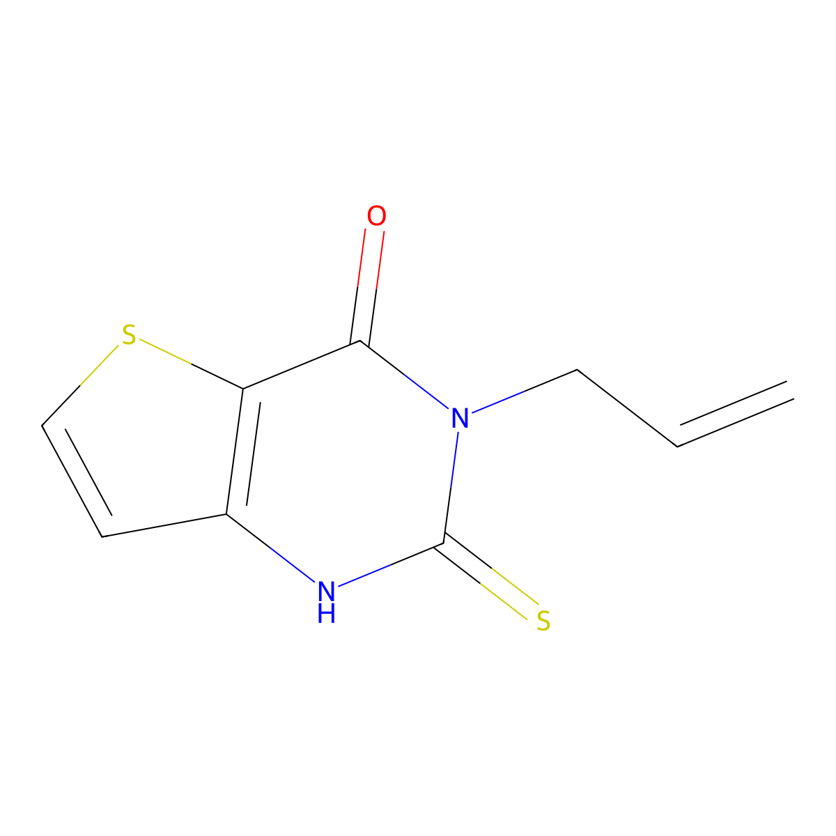 3-allyl-2-mercaptothieno[3,2-d]pyrimidin-4(3H)-one molecular structure, CAS 120079-81-4