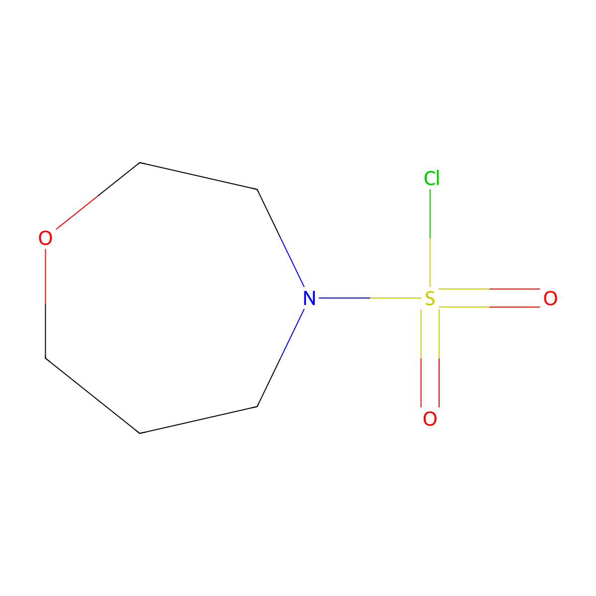 1,4-Oxazepane-4-sulfonyl chloride molecular structure, CAS 1200798-09-9