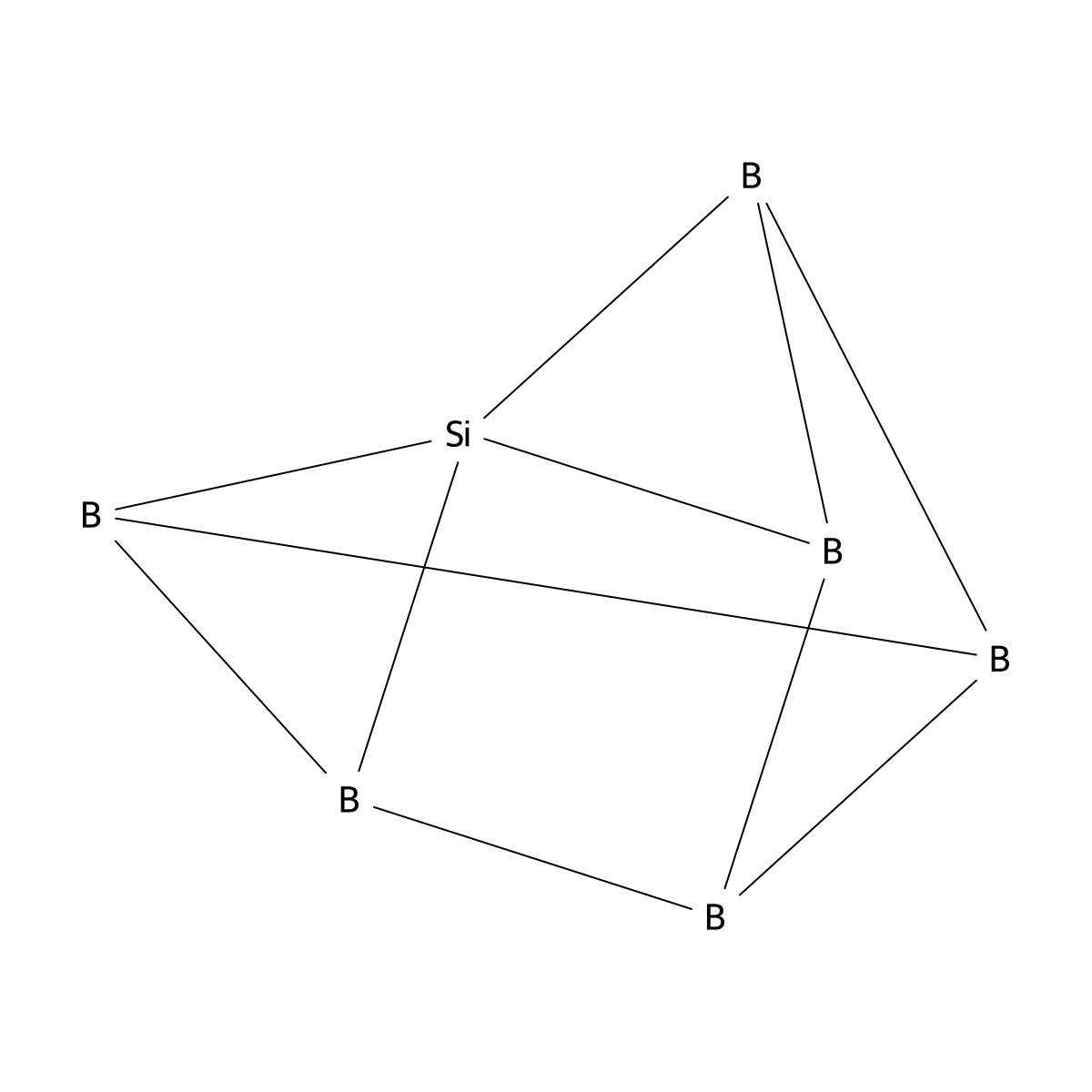 Boron silicide (B6Si) molecular structure, CAS 12008-29-6