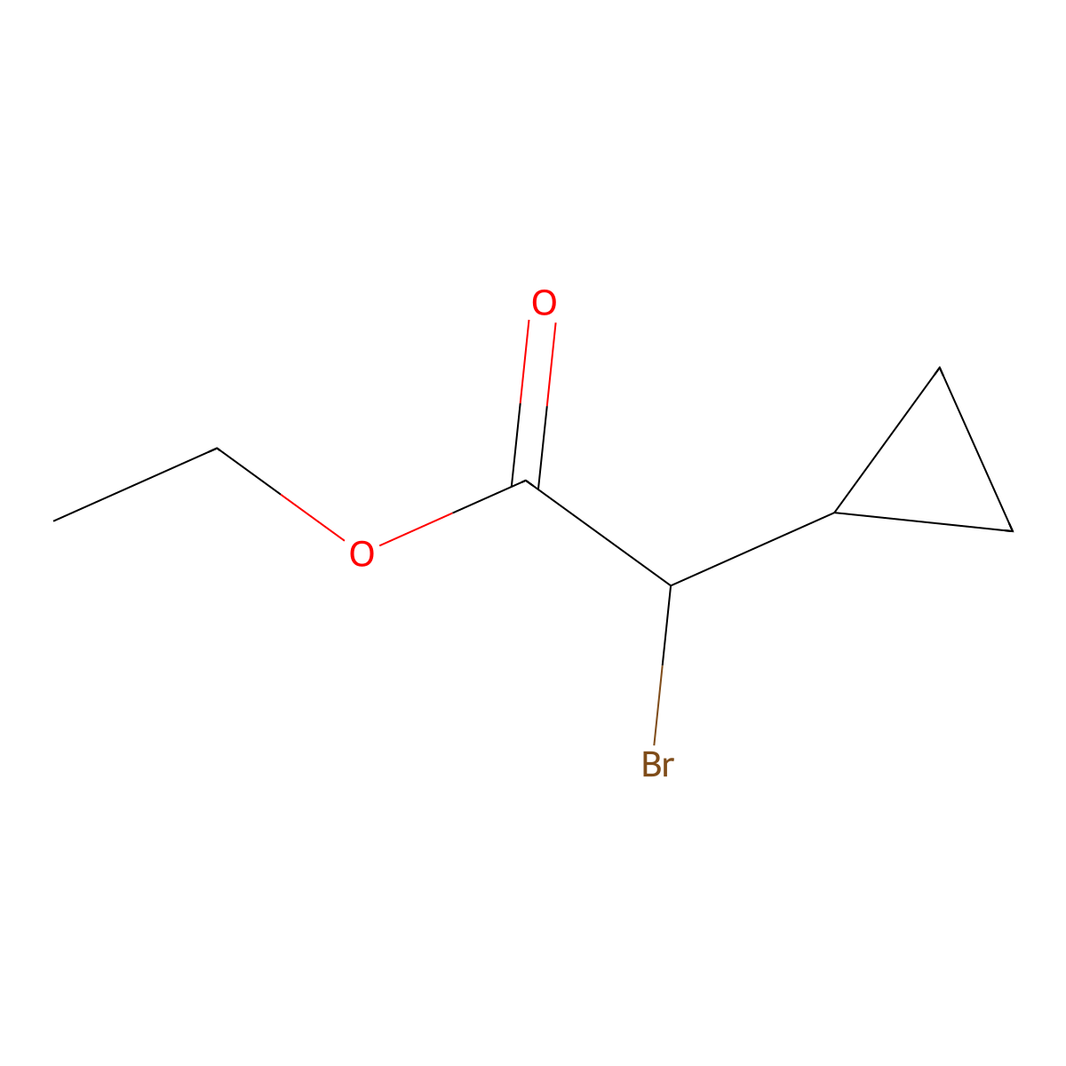 Ethyl 2-bromo-2-cyclopropylacetate molecular structure, CAS 1200828-74-5