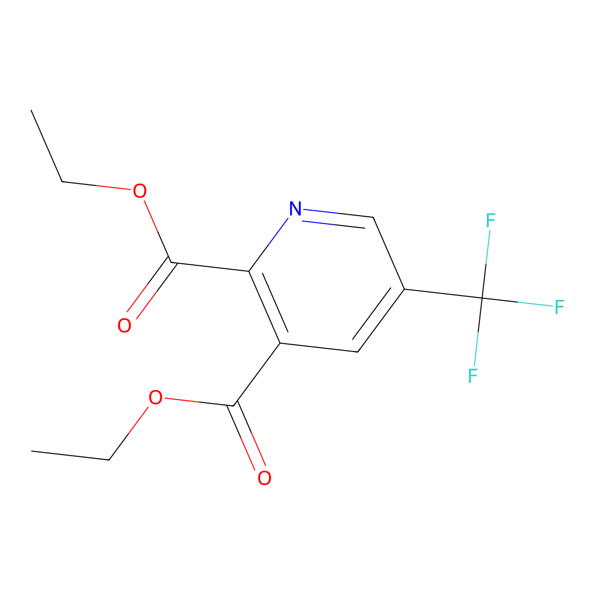 Diethyl 5-(trifluoromethyl)pyridine-2,3-dicarboxylate molecular structure, CAS 120083-60-5