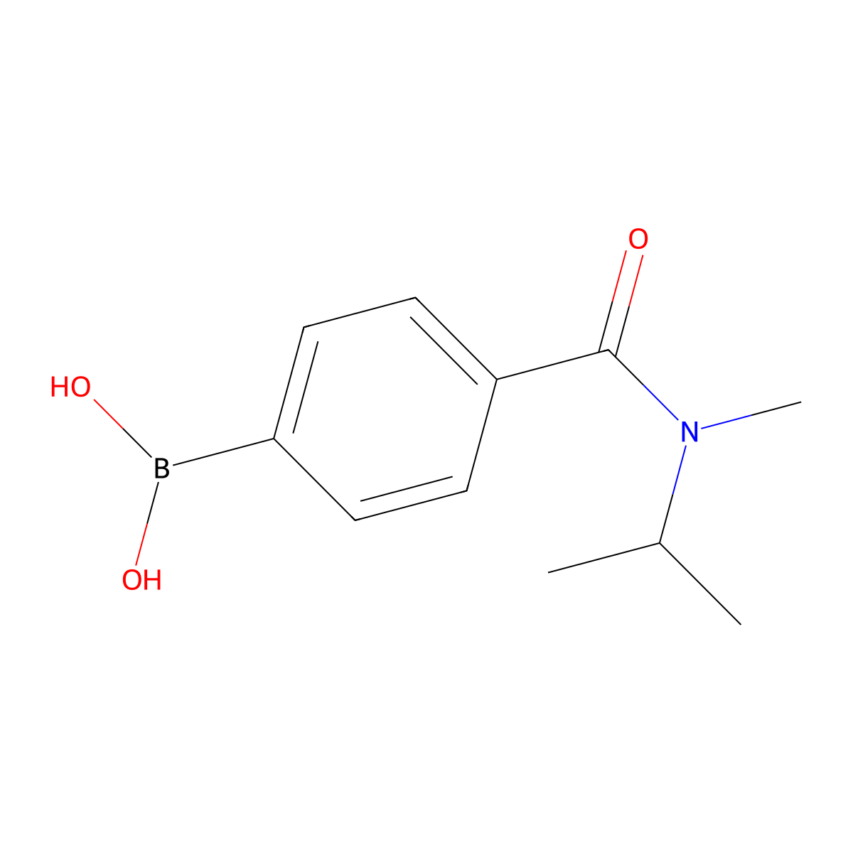 4-(Isopropyl(methyl)carbamoyl)phenylboronic acid molecular structure, CAS 1200834-23-6
