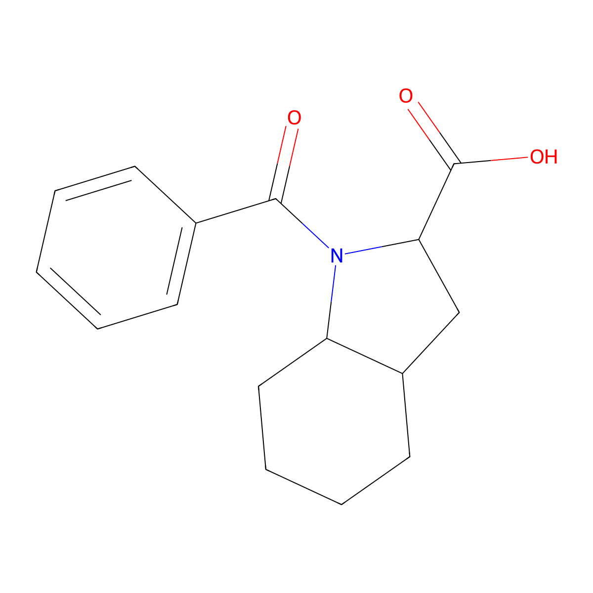 1-benzoyl-octahydro-1H-indole-2-carboxylic acid molecular structure, CAS 120084-07-3