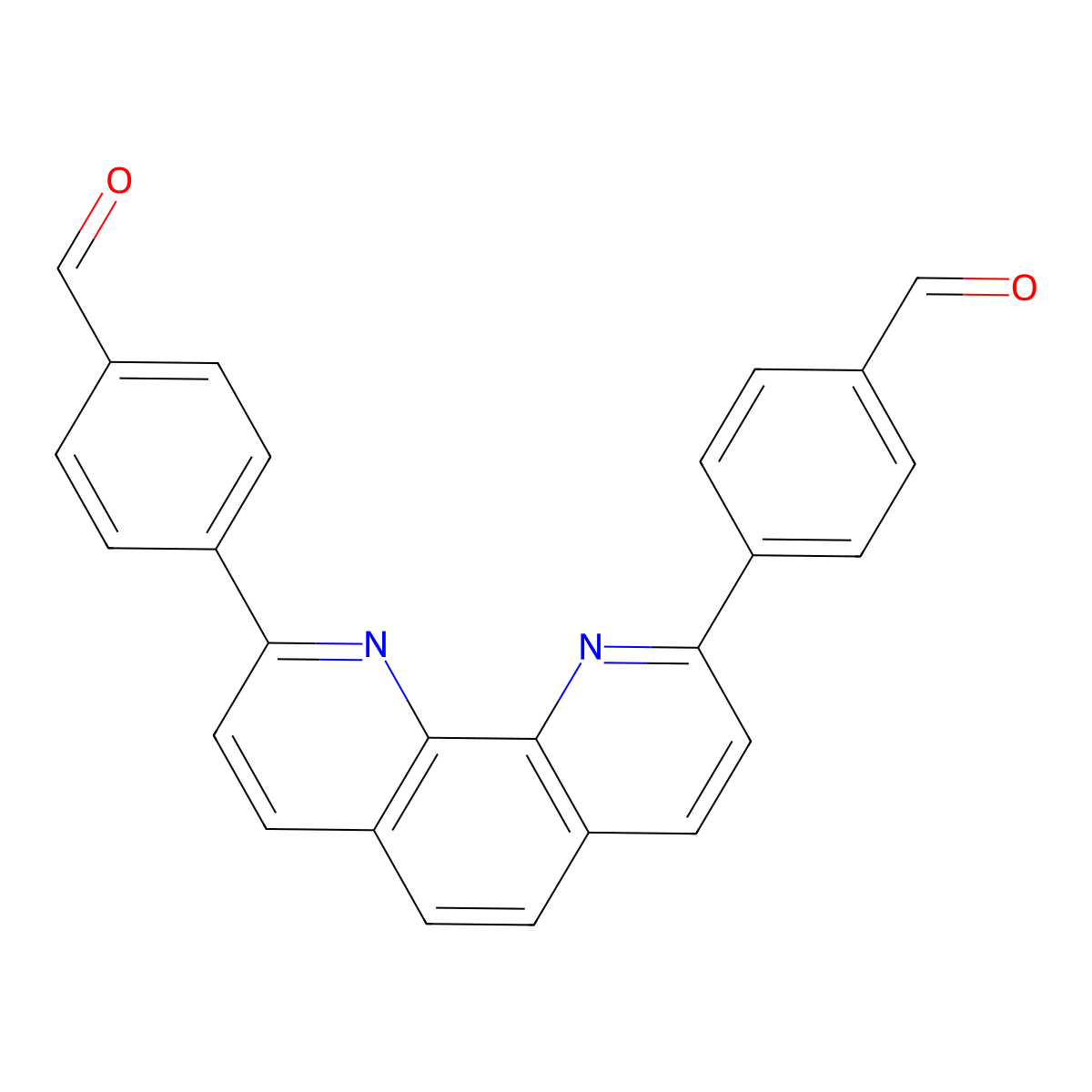 4,4'-(1,10-Phenanthroline-2,9-diyl)dibenzaldehyde molecular structure, CAS 120085-99-6