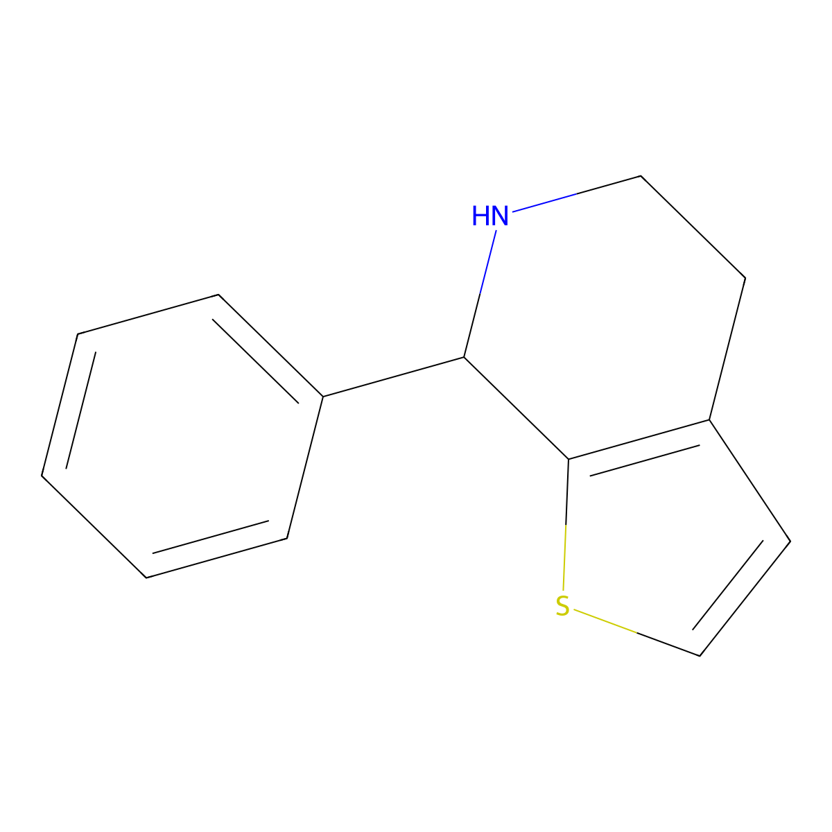 7-phenyl-4H,5H,6H,7H-thieno[2,3-c]pyridine molecular structure, CAS 120086-43-3
