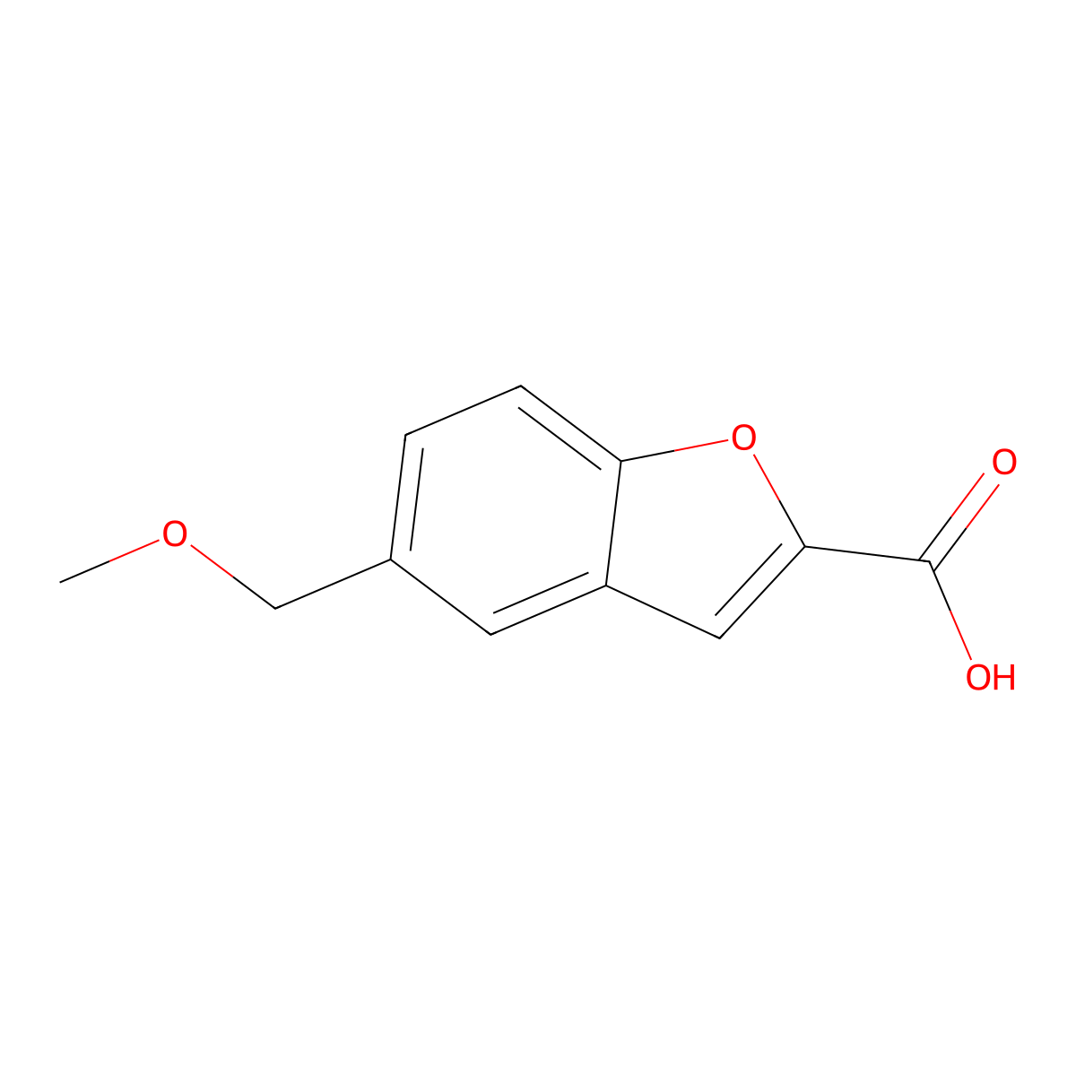 5-(Methoxymethyl)-1-benzofuran-2-carboxylic acid molecular structure, CAS 120088-87-1