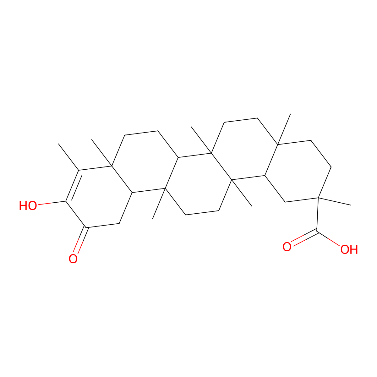 Populninic acid molecular structure, CAS 120090-56-4