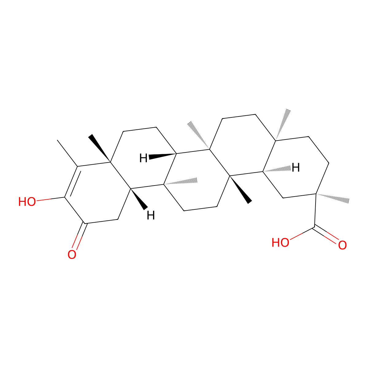 Populninic acid molecular structure, CAS 120090-56-4