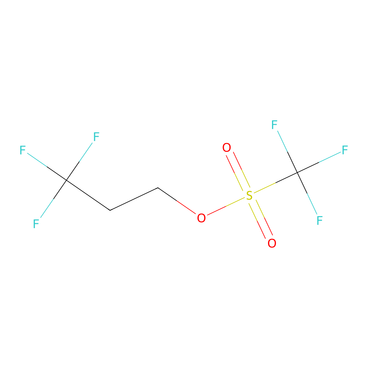 3,3,3-Trifluoropropyl trifluoromethanesulfonate molecular structure, CAS 120097-63-4