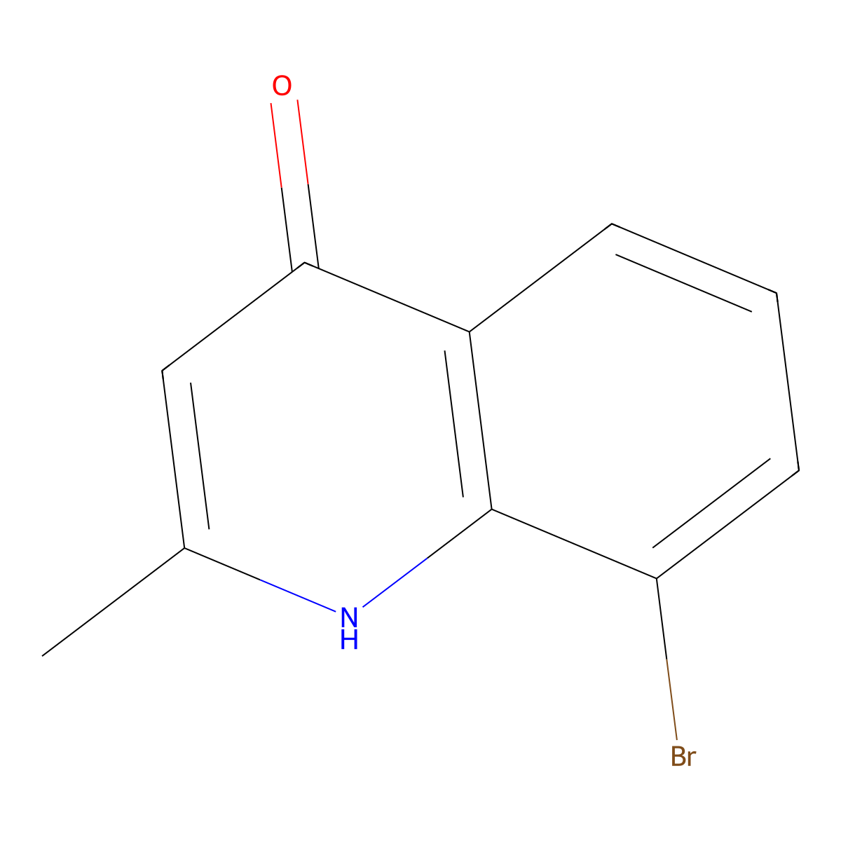 8-Bromo-2-methyl-4-quinolinol molecular structure, CAS 1201-08-7