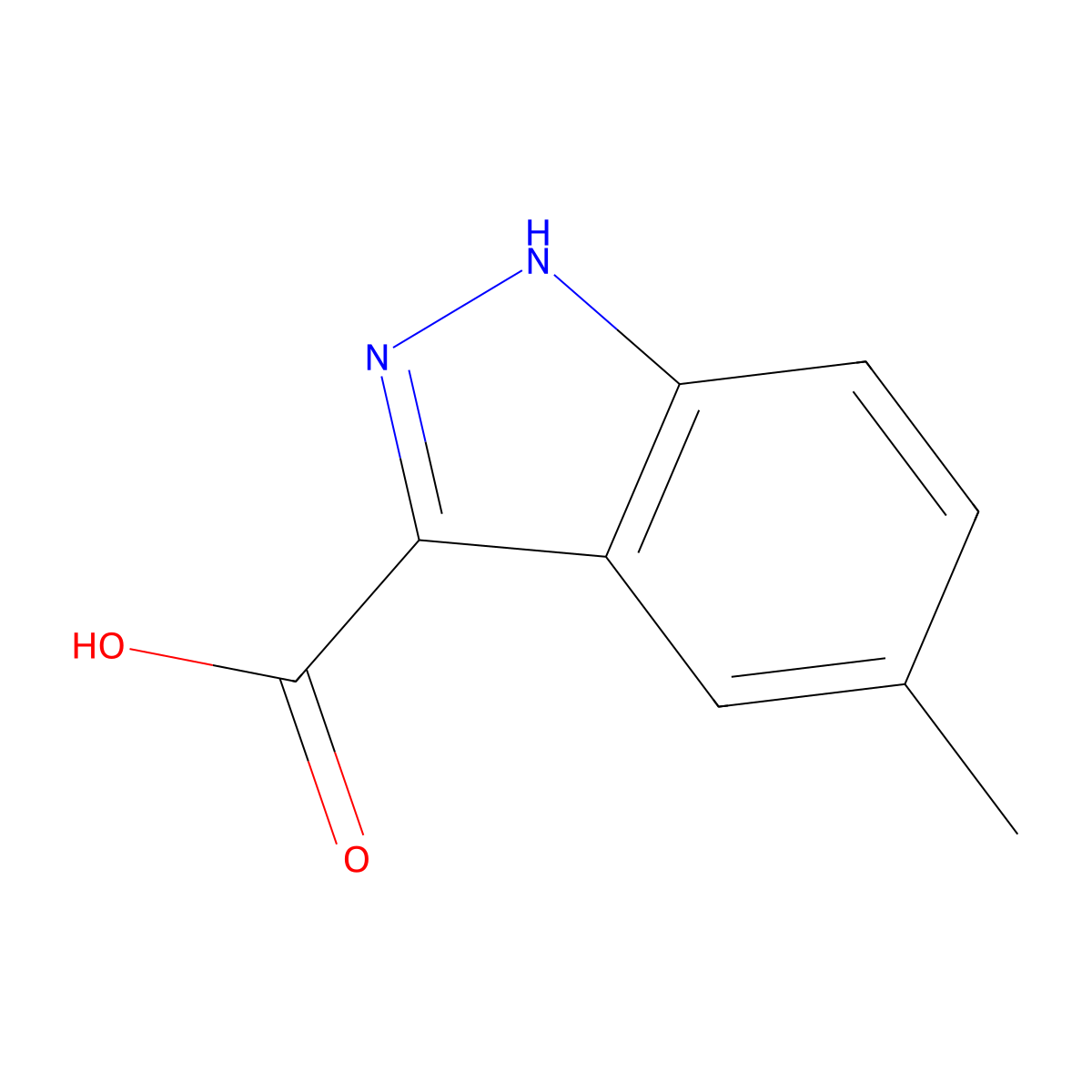 5-Methylindazole-3-carboxylic acid molecular structure, CAS 1201-24-7