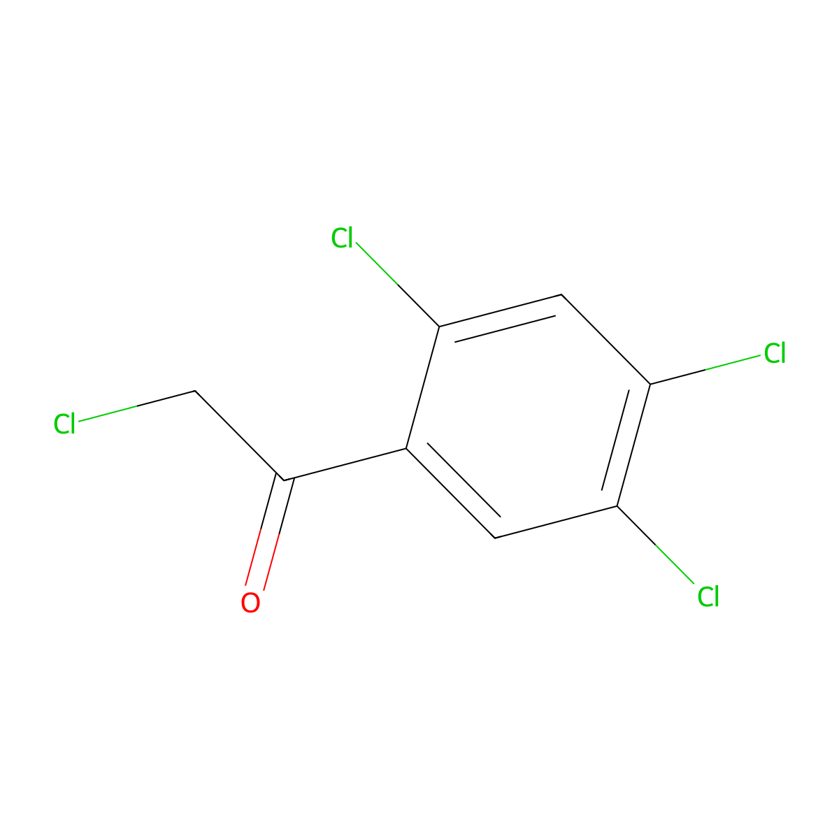 2-Chloro-1-(2,4,5-trichlorophenyl)ethanone molecular structure, CAS 1201-42-9