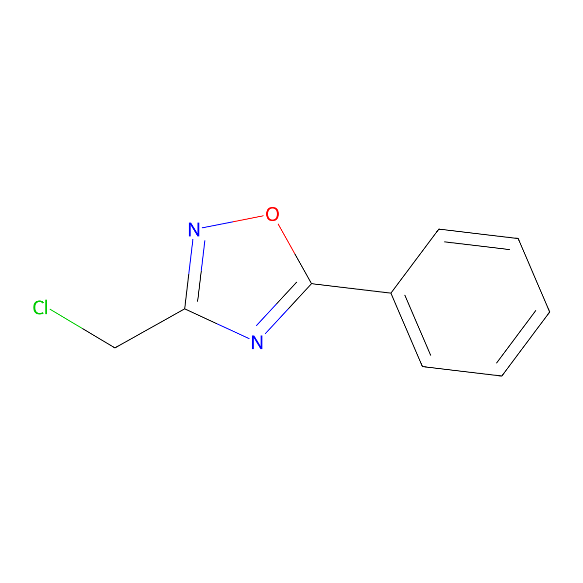 3-(Chloromethyl)-5-phenyl-1,2,4-oxadiazole molecular structure, CAS 1201-68-9