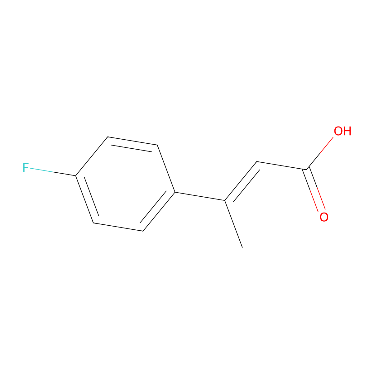 3-(4-Fluorophenyl)but-2-enoic acid molecular structure, CAS 1201-86-1