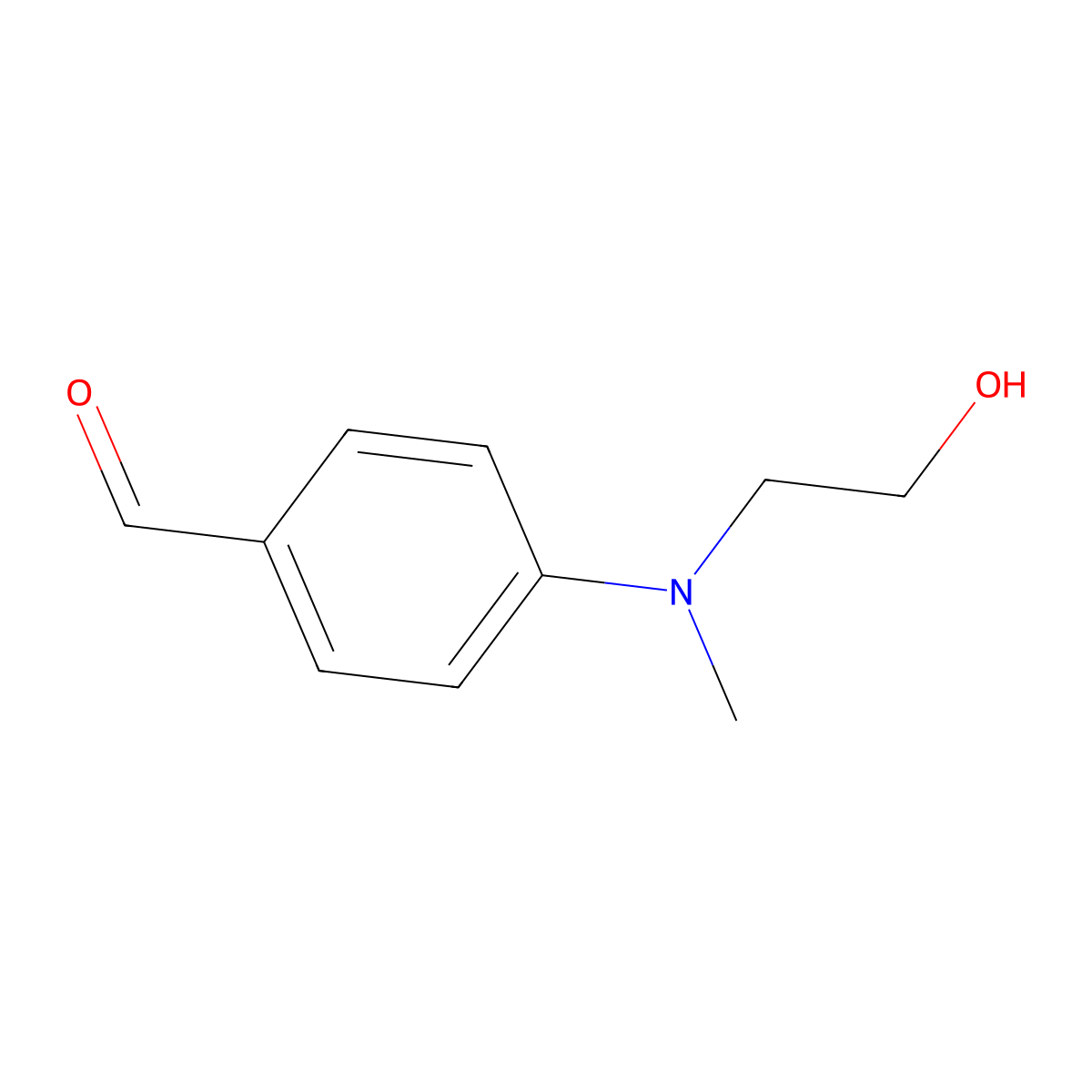 4-[(2-Hydroxyethyl)(methyl)amino]benzaldehyde molecular structure, CAS 1201-91-8