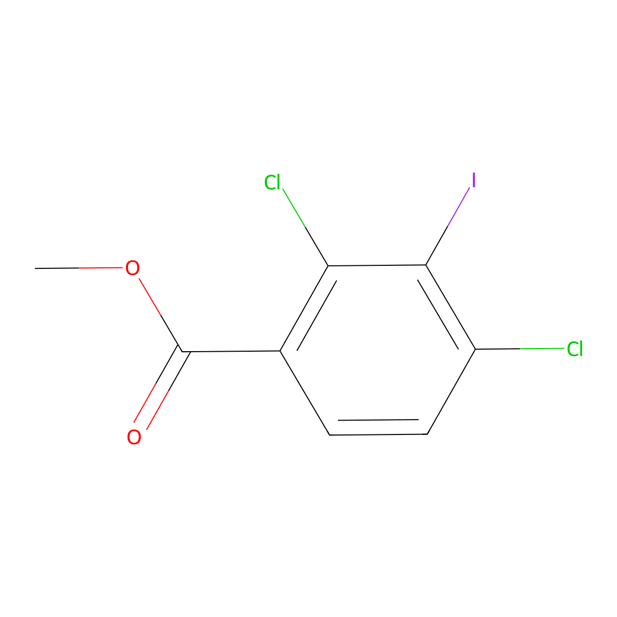 Methyl 2,4-dichloro-3-iodobenzoate molecular structure, CAS 120100-41-6