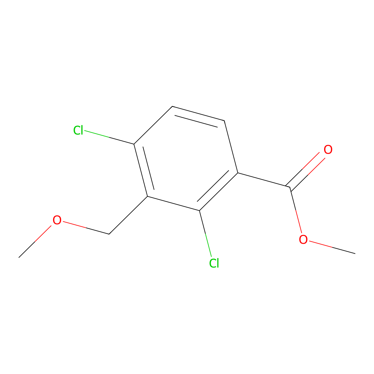 Methyl 2,4-dichloro-3-(methoxymethyl)benzoate molecular structure, CAS 120100-51-8
