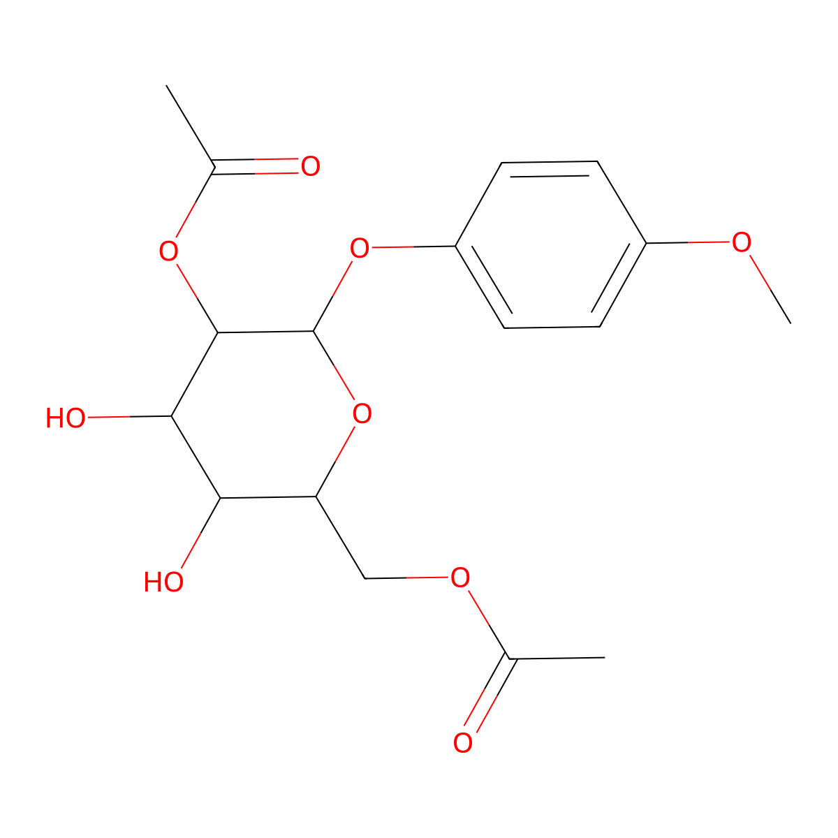 4-Methoxyphenyl 2,6-di-O-acetyl-beta-D-galactopyranoside molecular structure, CAS 1201011-99-5