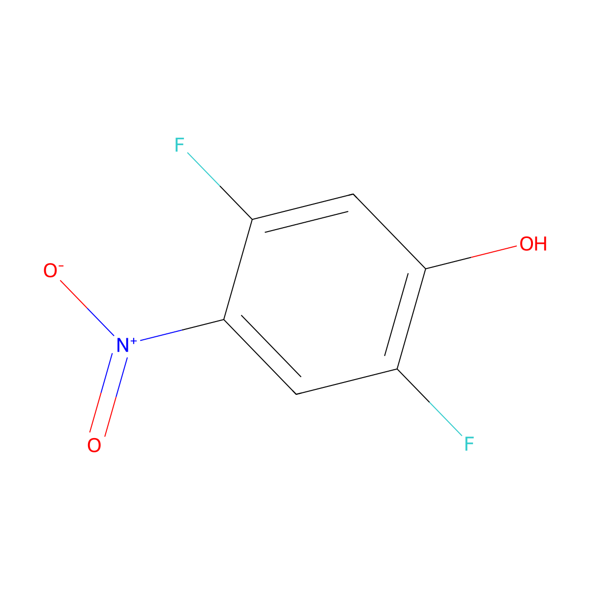 2,5-Difluoro-4-nitrophenol molecular structure, CAS 120103-18-6
