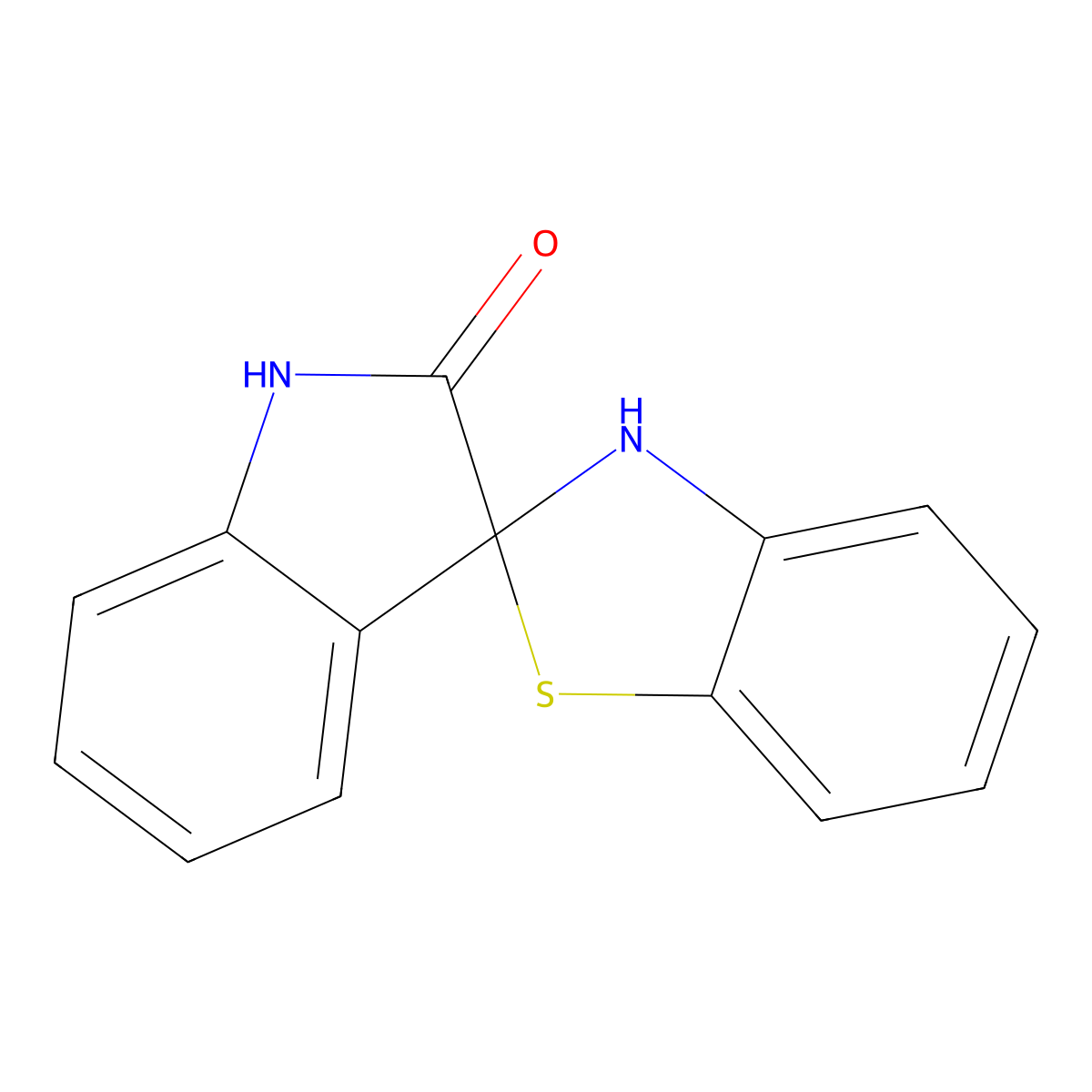 3H-spiro[1,3-benzothiazole-2,3'-indol]-2'(1'H)-one molecular structure, CAS 120105-59-1
