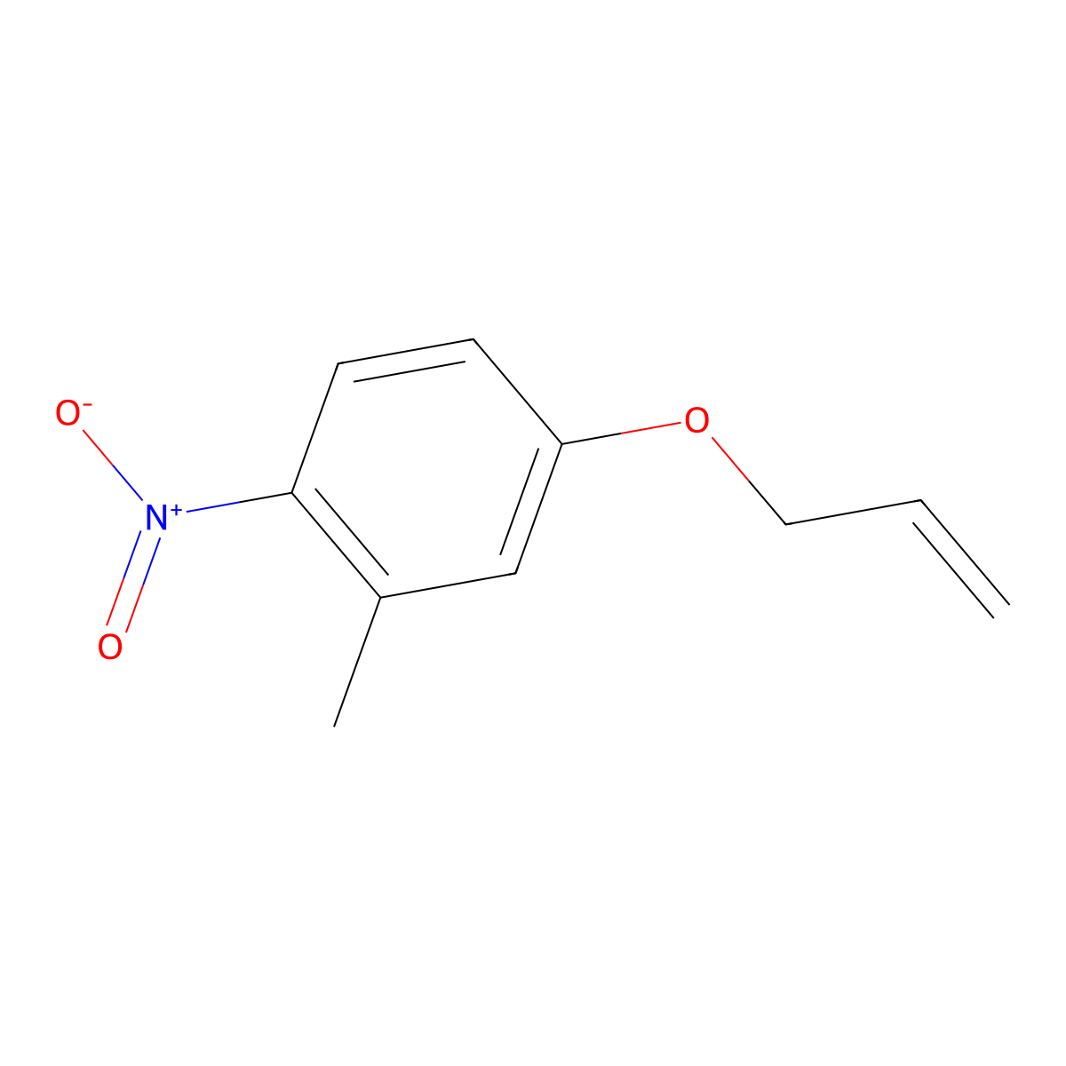 Benzene, 2-methyl-1-nitro-4-(2-propenyloxy)- molecular structure, CAS 120106-18-5