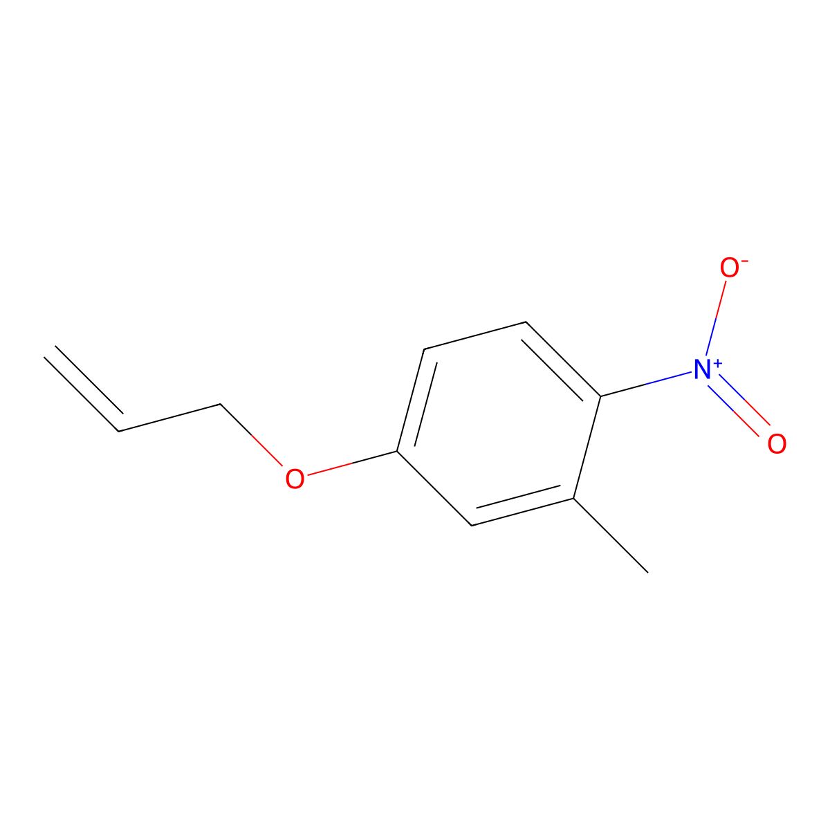 Benzene, 2-methyl-1-nitro-4-(2-propenyloxy)- molecular structure, CAS 120106-18-5