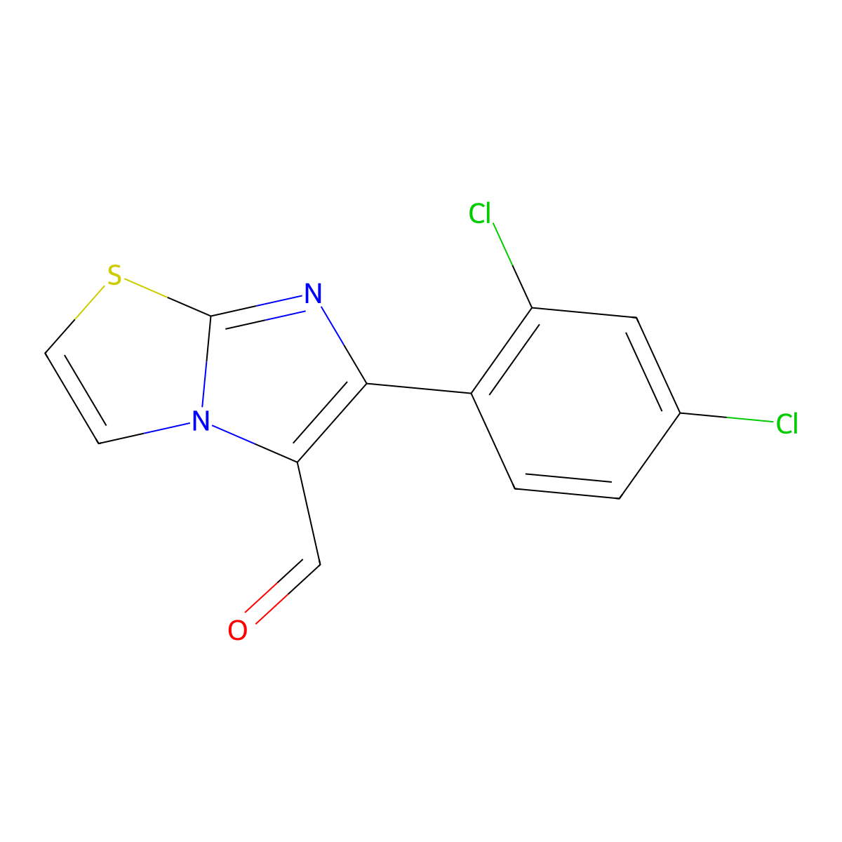 6-(2,4-Dichlorophenyl)imidazo[2,1-b][1,3]thiazole-5-carbaldehyde molecular structure, CAS 120107-66-6