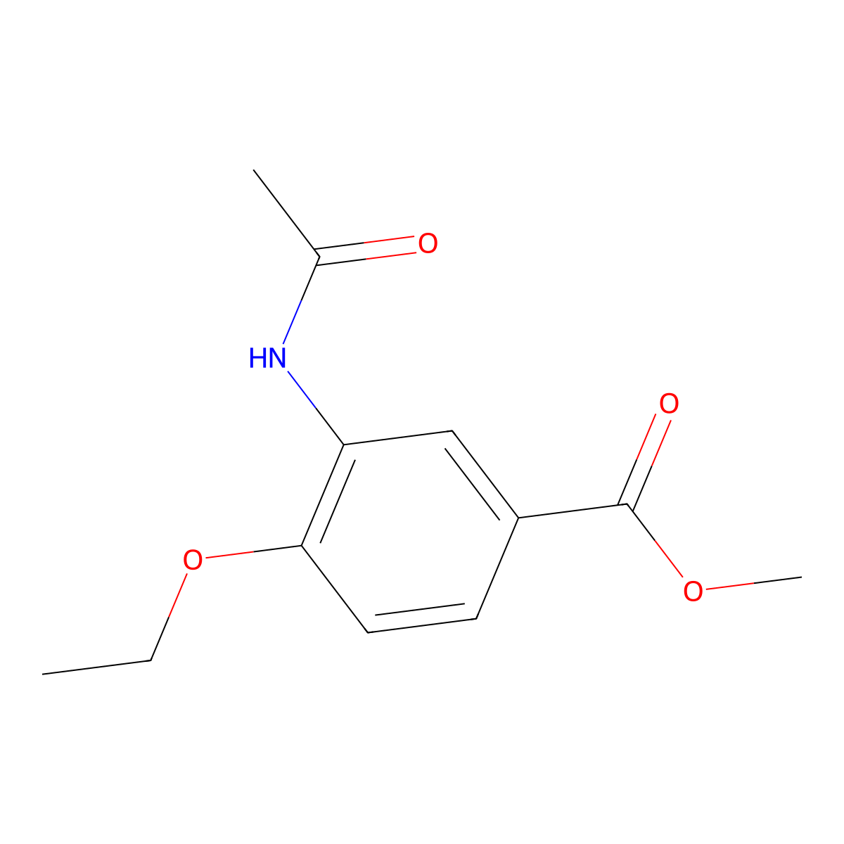 Methyl 3-acetamido-4-ethoxybenzoate molecular structure, CAS 1201080-20-7