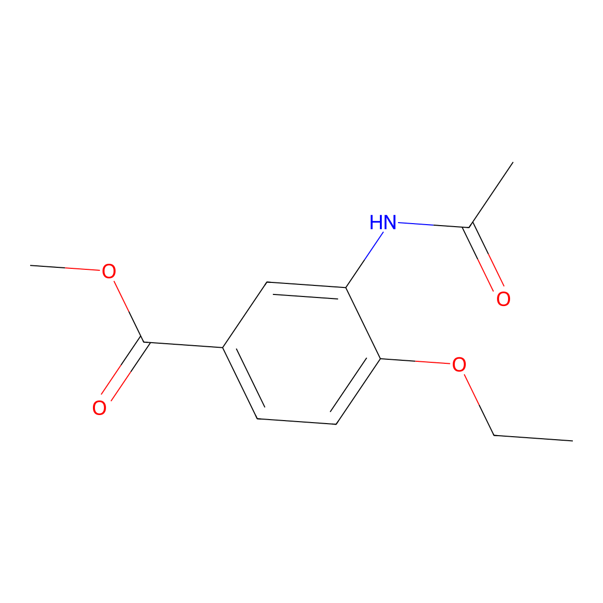Methyl 3-acetamido-4-ethoxybenzoate molecular structure, CAS 1201080-20-7
