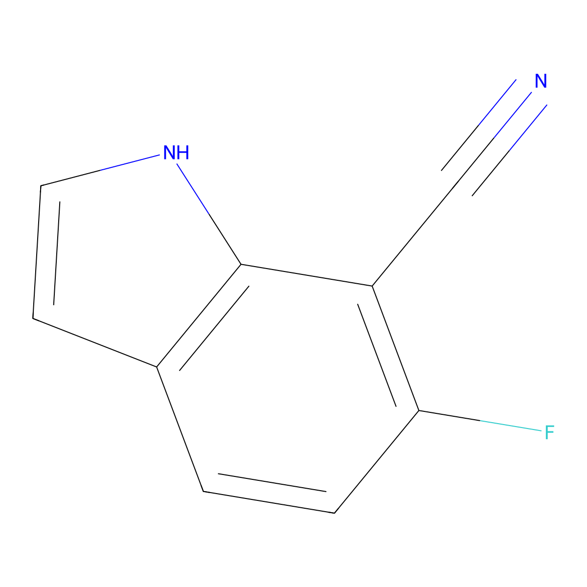 6-fluoro-1H-indole-7-carbonitrile molecular structure, CAS 1201148-85-7