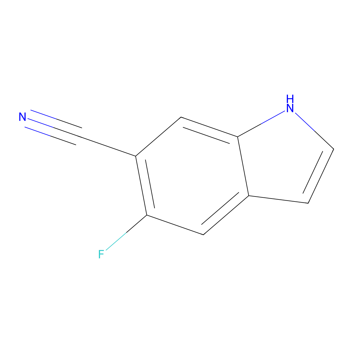 5-fluoro-1H-indole-6-carbonitrile molecular structure, CAS 1201149-04-3