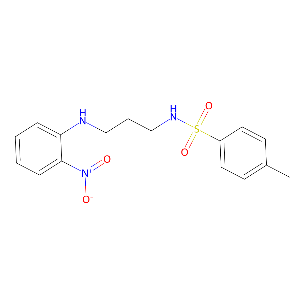 4-methyl-N-[3-(2-nitroanilino)propyl]benzenesulfonamide molecular structure, CAS 120116-58-7