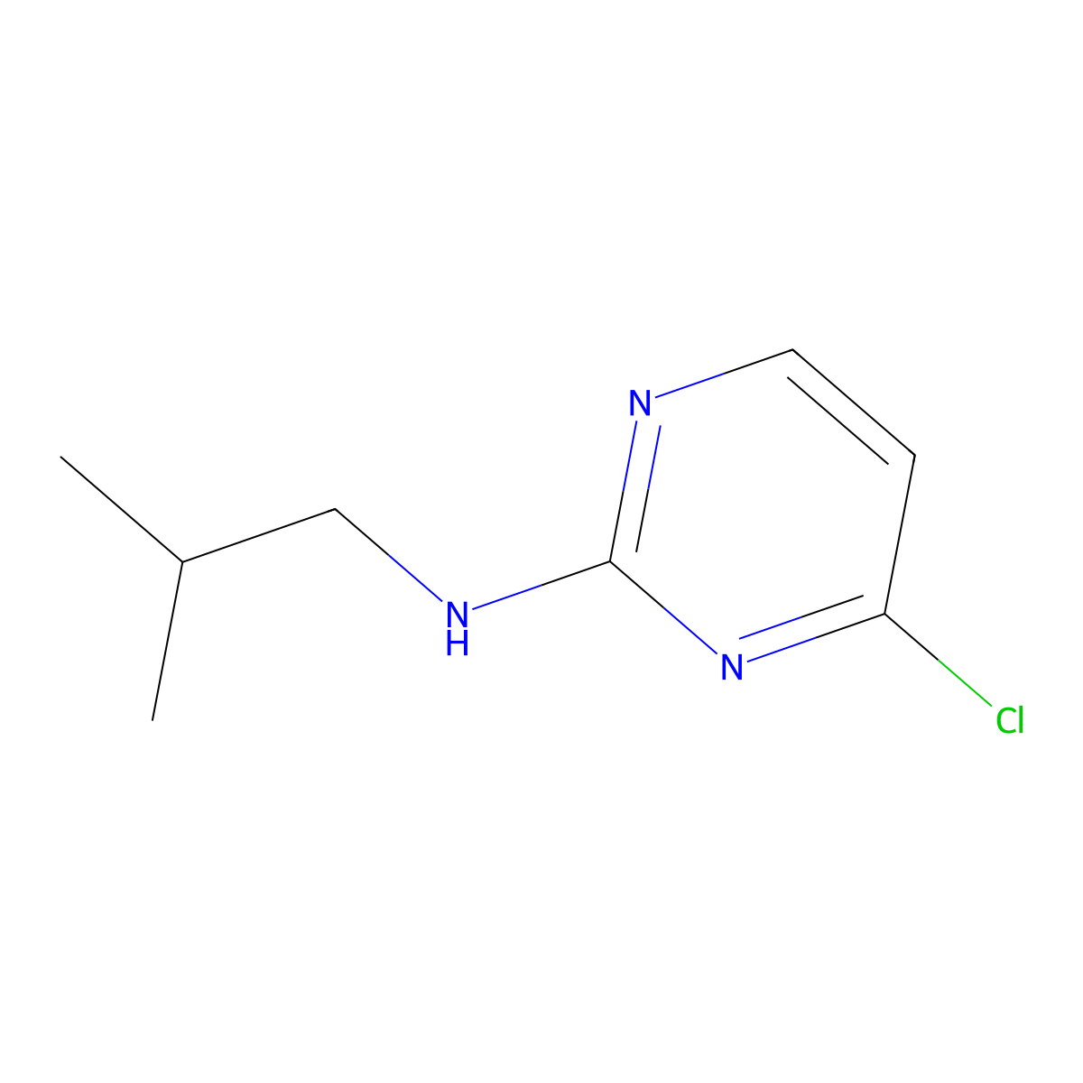 2-Pyrimidinamine, 4-chloro-N-(2-methylpropyl)- molecular structure, CAS 1201176-18-2