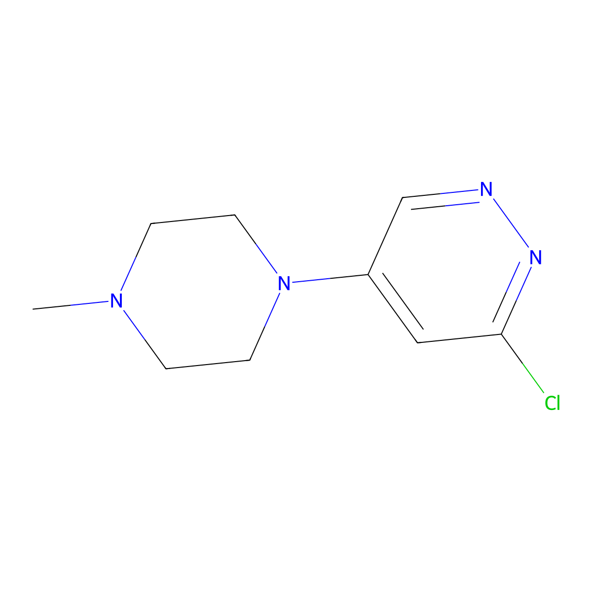 3-Chloro-5-(4-methylpiperazin-1-yl)pyridazine molecular structure, CAS 1201176-24-0